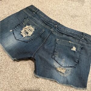 Distressed Denim Women Shorts